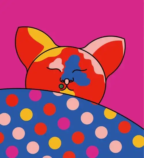 原创插画波普猫