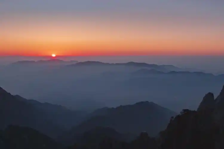 大美黄山日出!