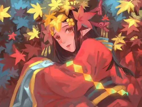 阴阳师 鬼女红叶 画师:一对白 本作品pixiv id=60021760