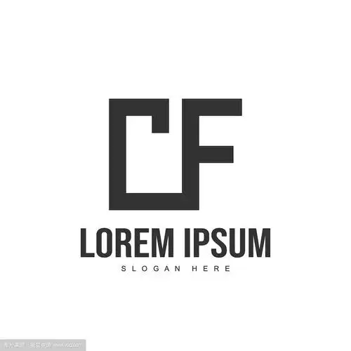 cf字母logo设计初始字母logo模板