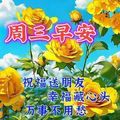 今天是周三,我想祝愿您在新的一天里拥有幸福,健康,平安和快乐