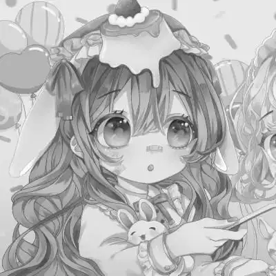 二次元黑白动漫闺蜜头像一对