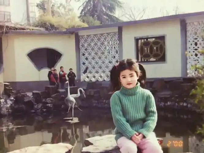 白鹿童年全家照##白鹿