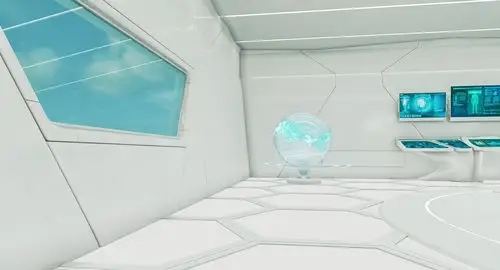 带有机械臂的科幻实验室3d模型