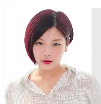 胖女生偏梳 沙宣 波波头短 直发发型