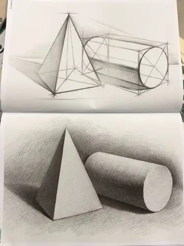 素描几何静物临摹范本