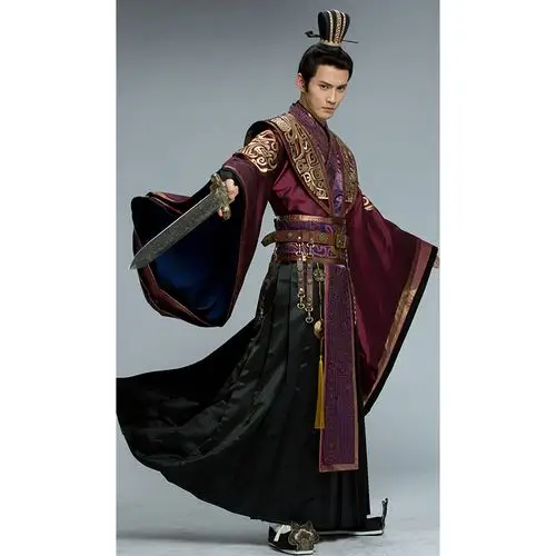 古装影视秦时明月丽人心同秦朝皇帝男士汉服大王民族服装