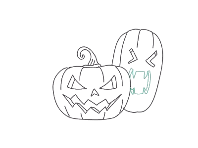 万圣节南瓜灯简笔画