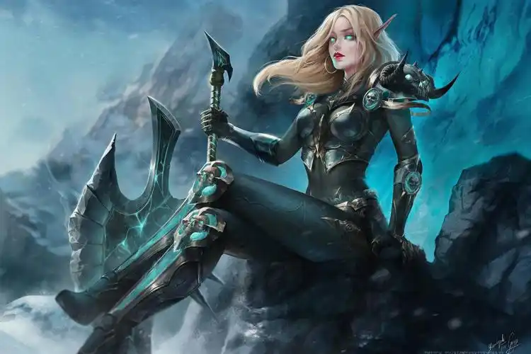 魔兽世界精灵族女战士高清动漫壁纸