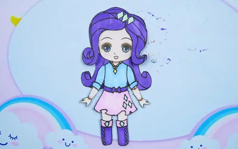 小马国女孩纸娃娃,小马宝莉珍奇手工手绘教程