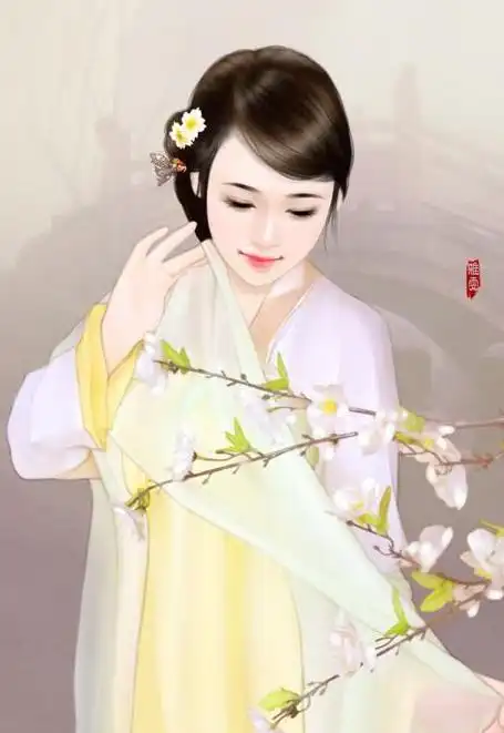 哪位亲能发给我一些手绘的清装女子或古装女子图(一定要手绘的)啊?