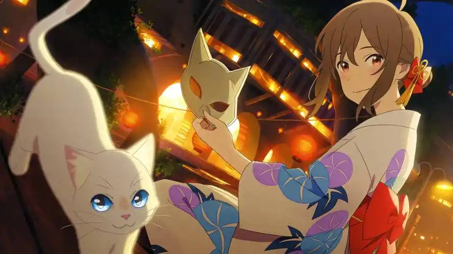 想哭的我戴上了猫的面具动漫插画图片壁纸 - pixiv