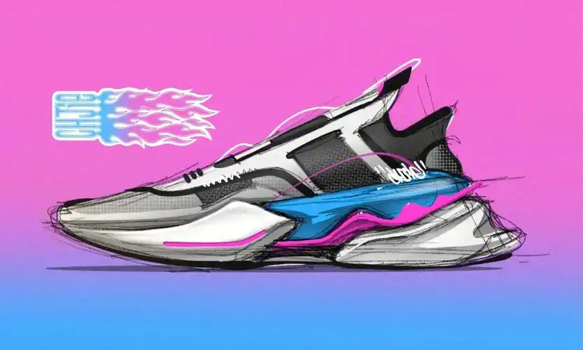 设计手绘球鞋设计师的日常练习