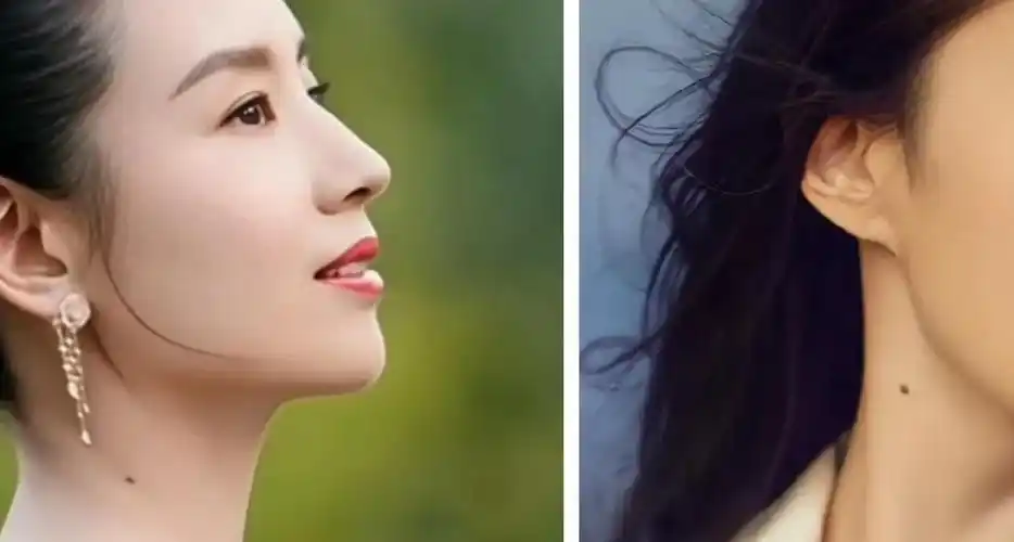 董洁刘亦菲年轻长得有点像  二美鼻子都长的很高挺很漂亮