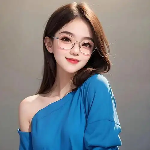 戴眼镜的女生头像可爱清新