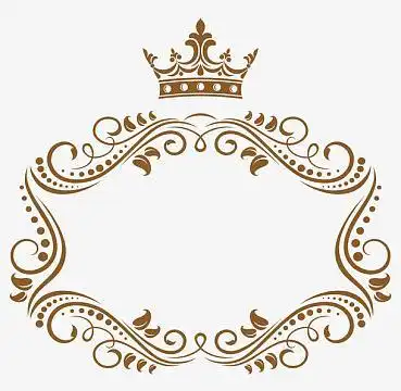 欧式花纹皇冠边框矢量