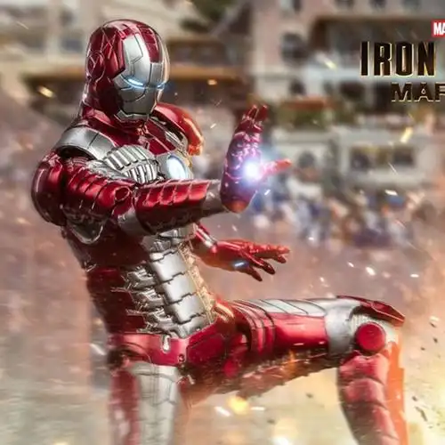 中动mk5钢铁侠手办漫威正版马克发光格纳可动手办