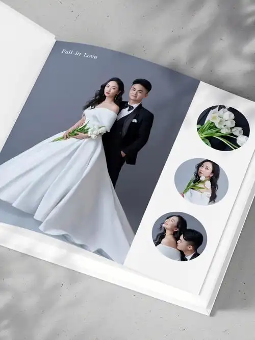 我的室内极简婚纱照做成相册原来这么好看