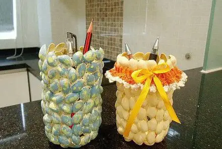 废旧物品手工开心果花瓶的制作这看头为了省钱就得学着拼拼咯快学习