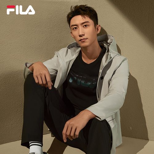 【黄景瑜同款】fila斐乐官方男士短袖t恤