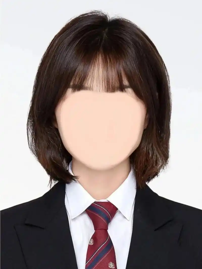 黑色衣服女生证件照模版9315自取9315帮修 清晰正脸无遮挡