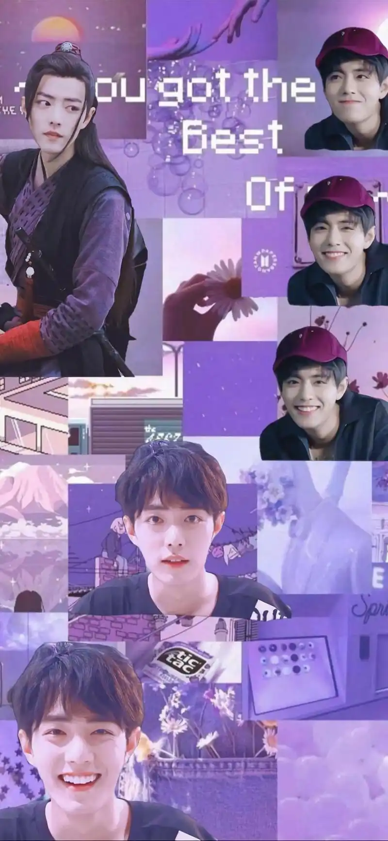 肖战个性拼接高清手机壁纸