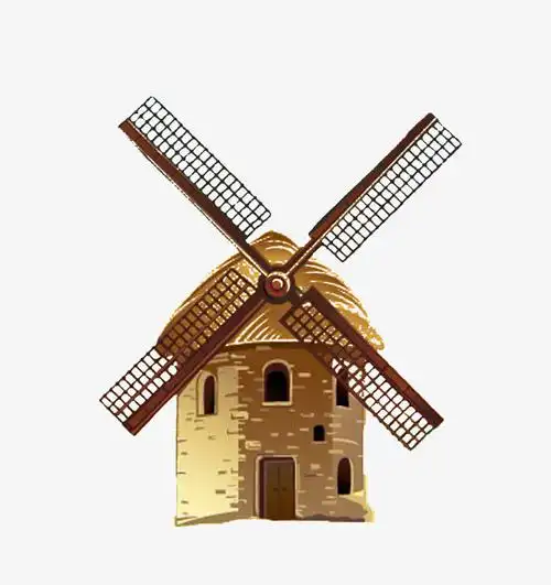 简约地球绿色房子山风车低碳环保装饰