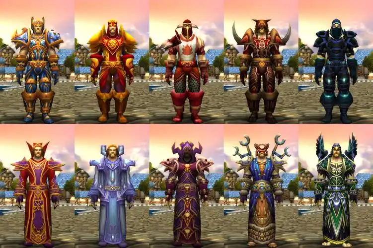 有图有真相wow历代t套装大全各位看看套装的风格变化人类男悲剧了补上