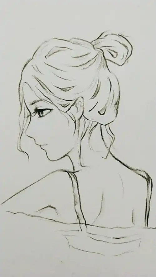 看丸子头少女是怎么画出来的?