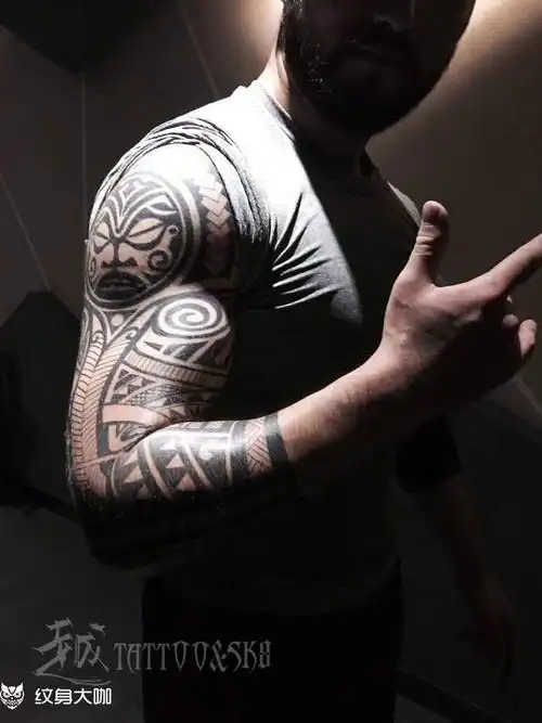 毛利图腾_纹身图案手稿图片_leech的纹身作品集