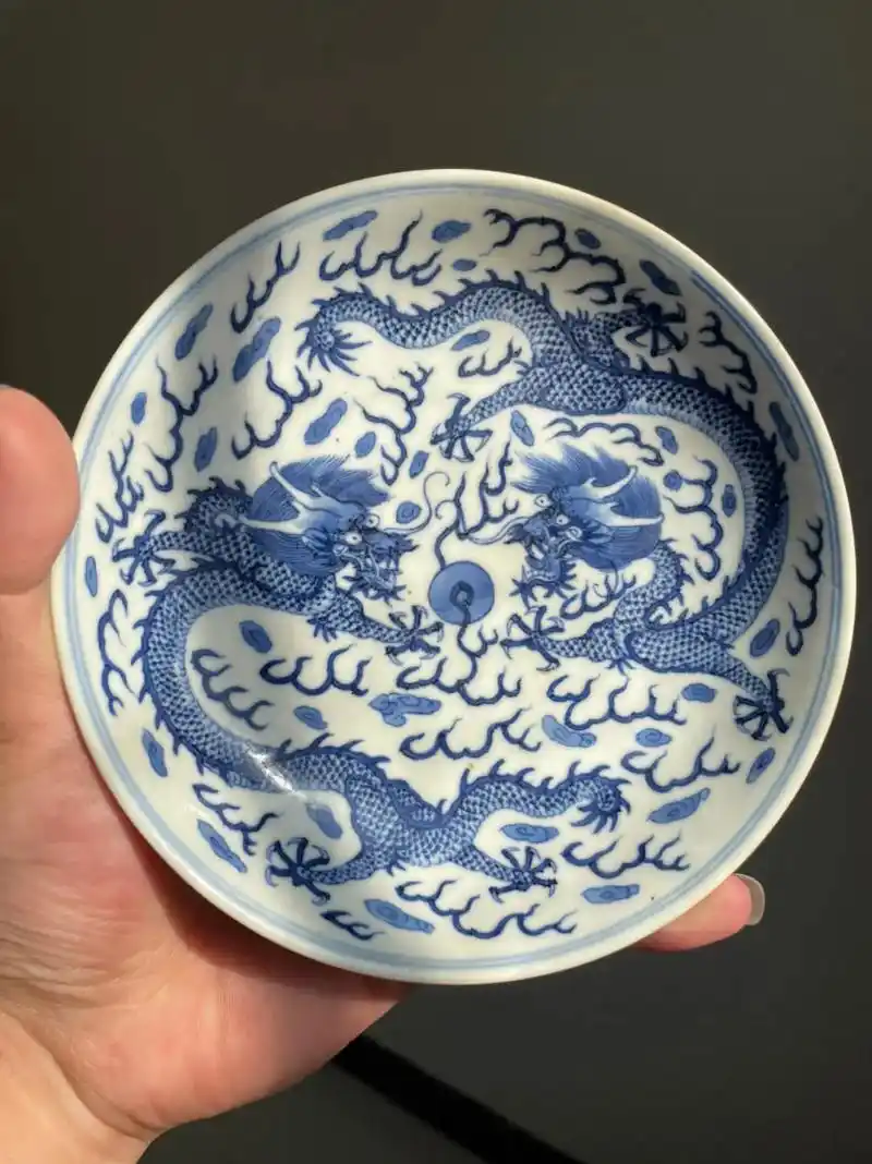 宣统官窑 江西瓷业公司双龙戏珠纹盘#清代官窑 #明清瓷器 - 抖音