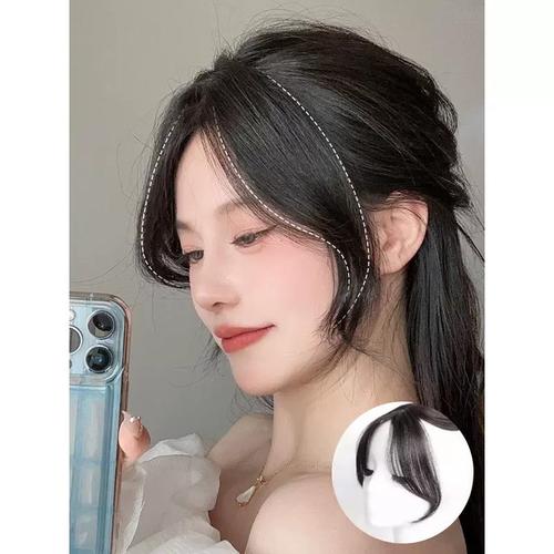 空气八字刘海假发片中分法式刘海一片式无痕自然仿真发头顶补发女