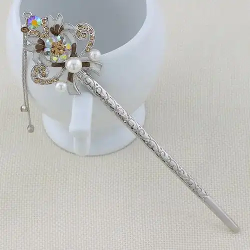 头饰韩国盘发发簪流苏宫廷步摇发针簪饰品古典发饰