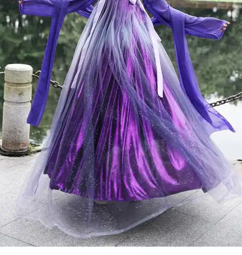威乐思 山海集汉服星空系列原创幻色齐胸襦裙超仙紫色北极星6米摆学生