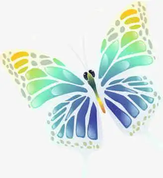渐变美丽蝴蝶动物元素