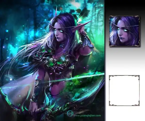 魔兽世界生机勃勃头像大挑战活动暗夜精灵弓箭手