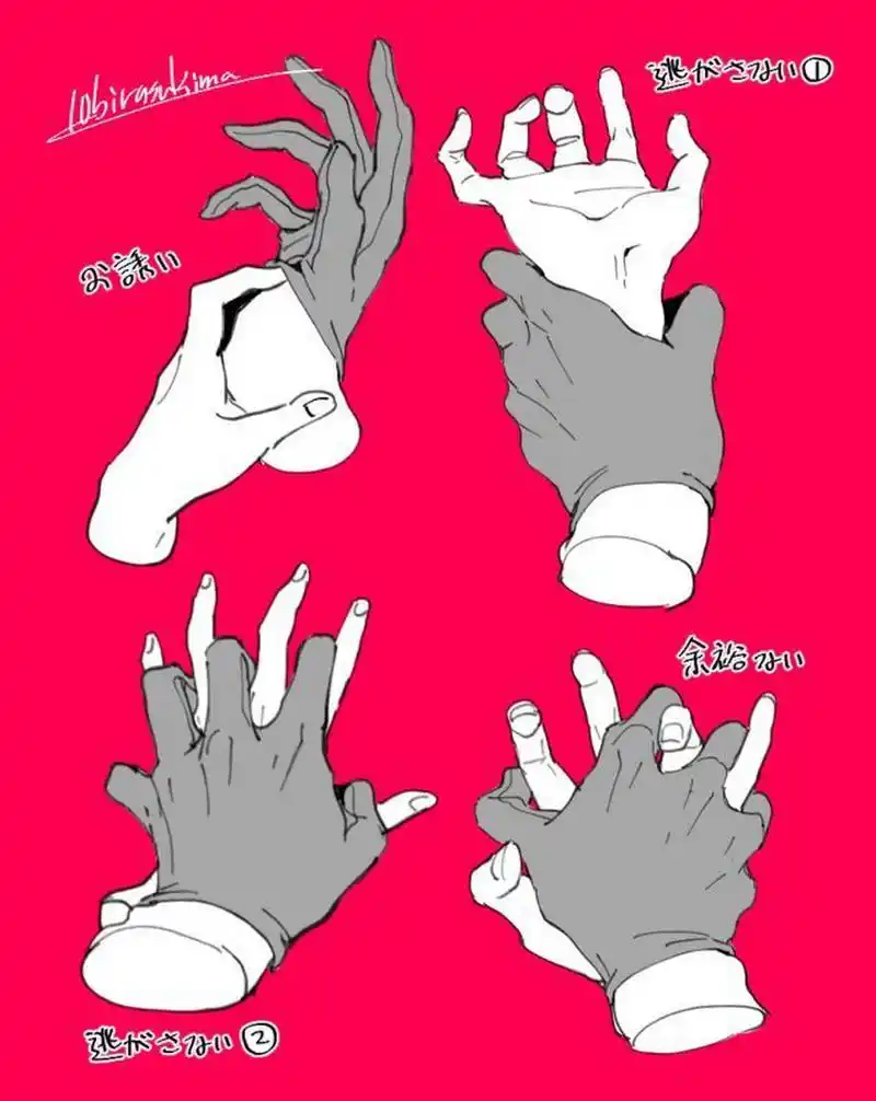 【绘画参考】戴手套的手
