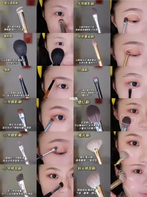 化妆刷使用教程60新手进各种刷型建议