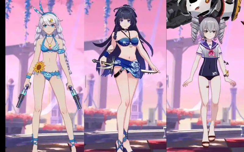 崩坏3新泳装买不起,只能看第一期泳装流口水了00