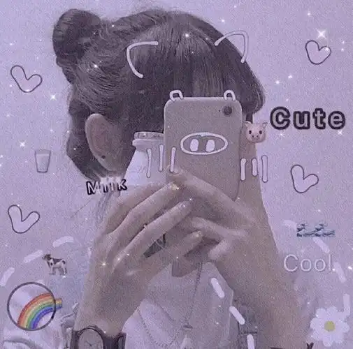 可爱手机控女生头像