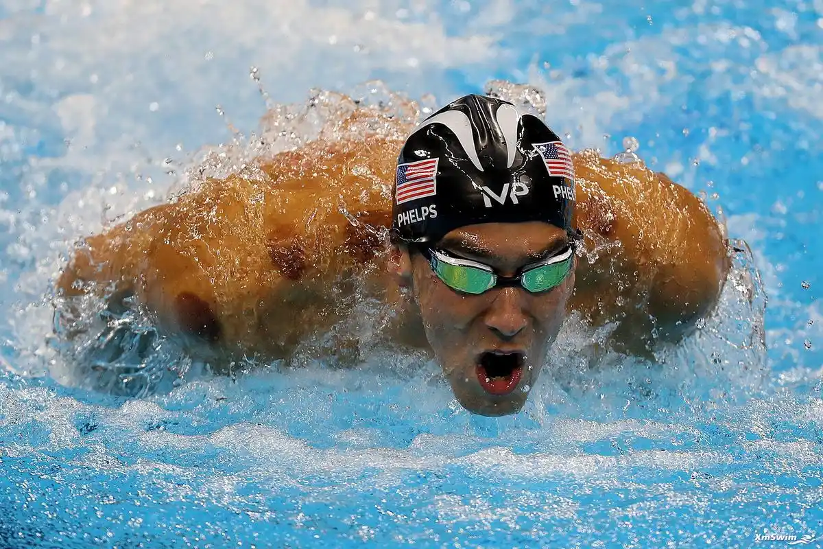 2016年奥运会迈克尔菲尔普斯蝶泳黄金照片库