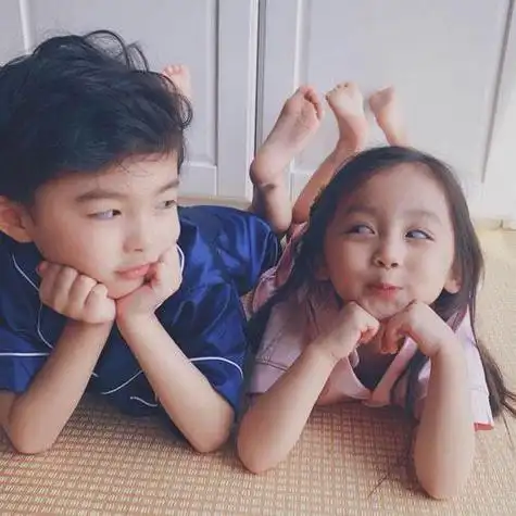 可爱萌娃头像情侣高清图片