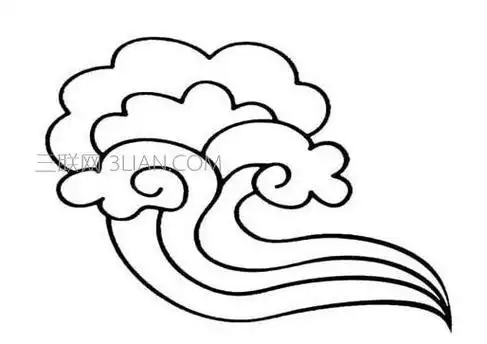 幼儿云朵简笔画画法步骤图解简笔画云彩图片祥云的简笔画图片大全3简