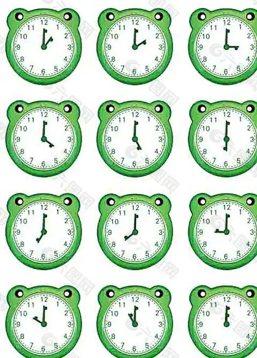 2.学会辨认整点.(能力目标)