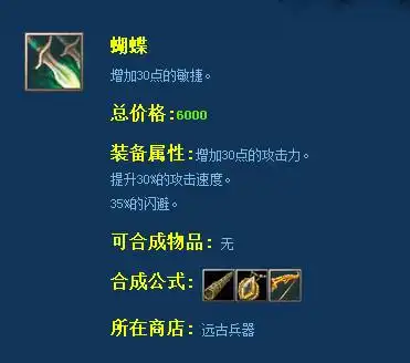 刚刚接触dota,就想问下,大家说的蝴蝶是什么装备.