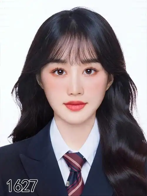 韩国女高证件照模板清雅艺高入学照