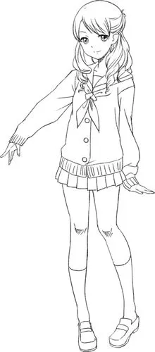 女生 漫画 校服 全身