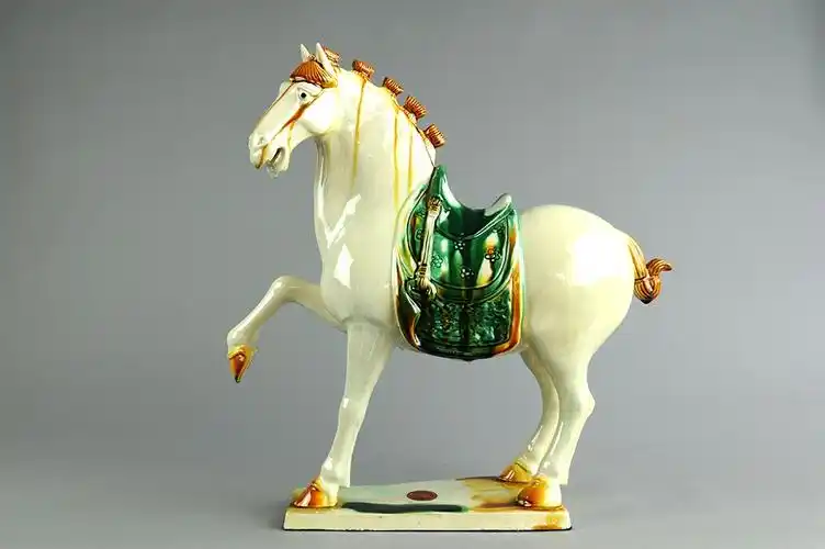 唐三彩陶瓷五花马 河南 国家级传承人高水旺