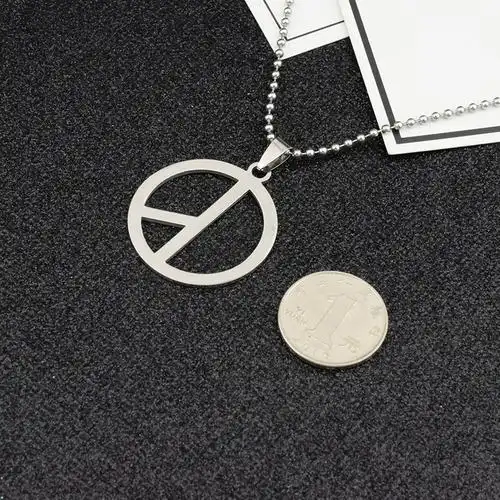 gd权志龙同款项链反战标志潮人街头嘻哈项链朋克韩版百搭钛钢项链