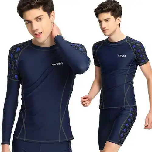 男款套装温泉加大码成人长袖全身连体短袖速干潜水泳裤游泳衣